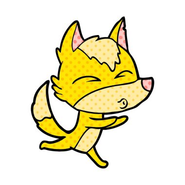 Tilki çizgi film karakteri vektör çizim