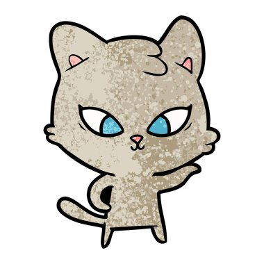 Çizgi film kedisinin vektör çizimi