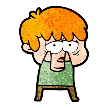 vektör çizim karikatür evlat yorgun