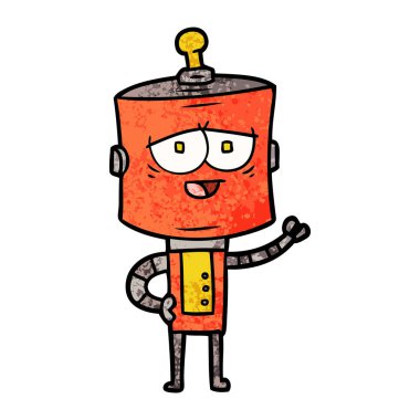 Çizgi film robotunun vektör çizimi