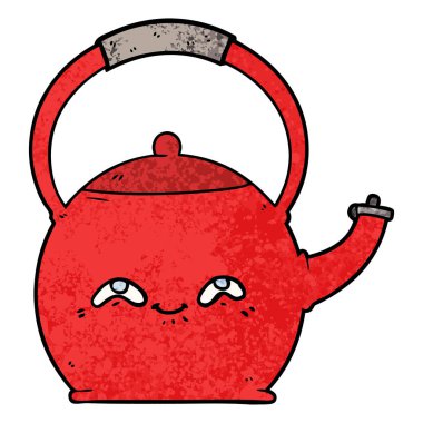 Çizgi film çaydanlığının vektör çizimi