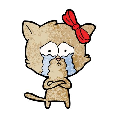 Çizgi film kedisinin vektör çizimi