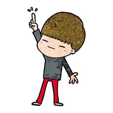 vektör çizim karikatür kendini beğenmiş çocuk