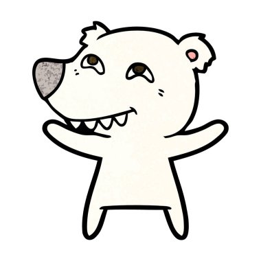 Kutup Ayısı Çizgi Filminin Vektör İllüstrasyonu