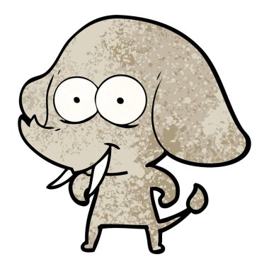 Çizgi film filinin vektör illüstrasyonu