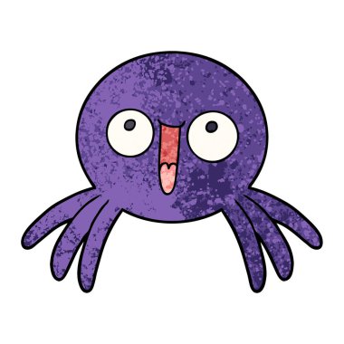 vektör çizim karikatür örümcek