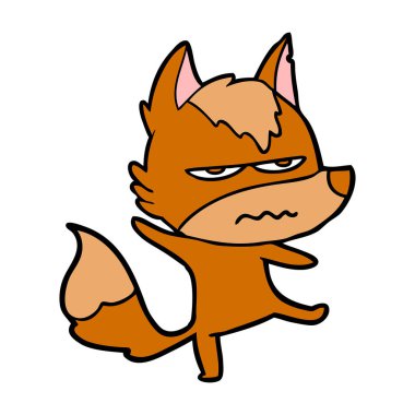 Tilki çizgi film karakteri vektör çizim