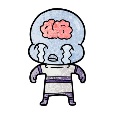 büyük beyin uzaylı ağlıyor çizgi film