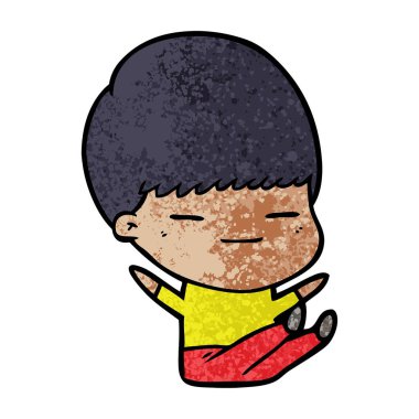 vektör çizim karikatür kendini beğenmiş çocuk