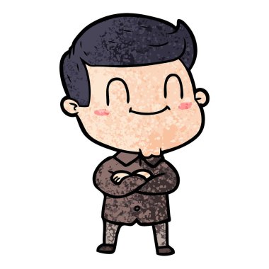 vektör çizim karikatür dostça adam