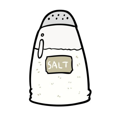 vektör çizim karikatür tuzluk