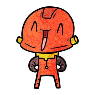 Çizgi film robotunun vektör çizimi