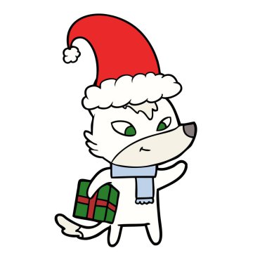 Dostu karikatür Noel kurt