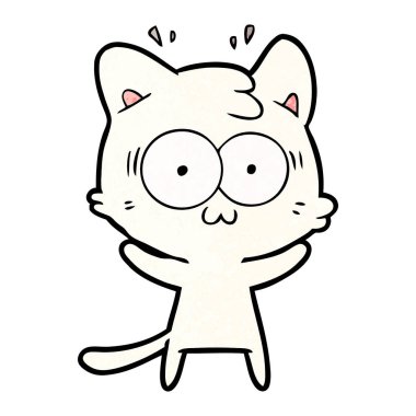 vektör çizim karikatür sürpriz kedi