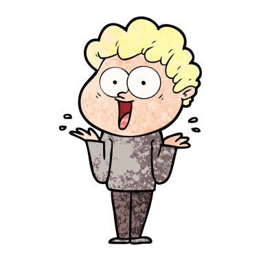 vektör çizim karikatür mutlu adam