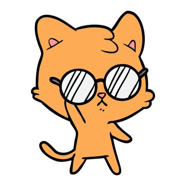 Çizgi film kedisinin vektör çizimi