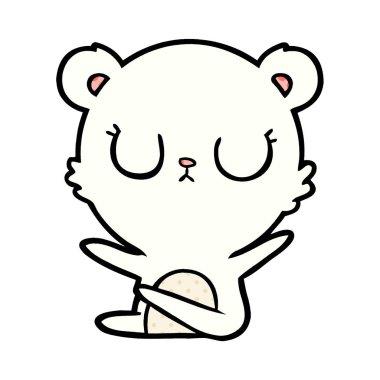 Kutup Ayısı Çizgi Filminin Vektör İllüstrasyonu