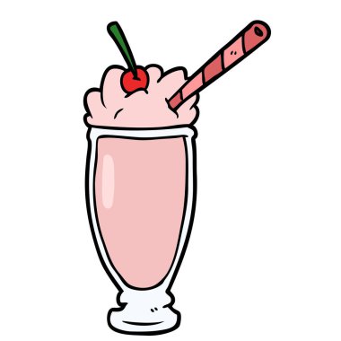 vektör çizim karikatür milkshake