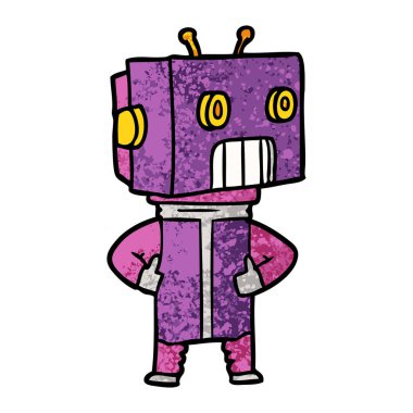Çizgi film robotunun vektör çizimi