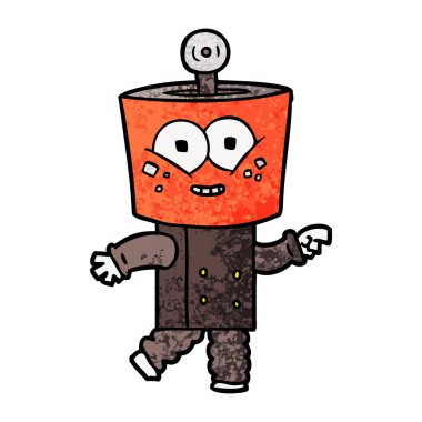 Çizgi film robotunun vektör çizimi