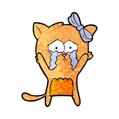 Çizgi film kedisinin vektör çizimi