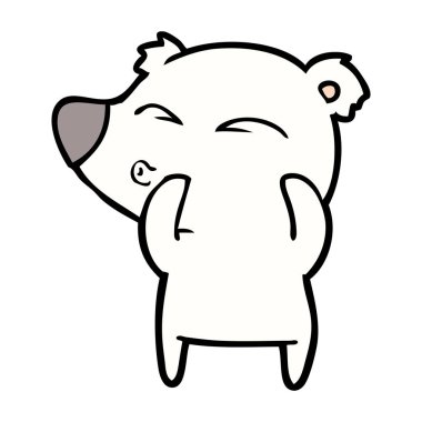 Kutup Ayısı Çizgi Filminin Vektör İllüstrasyonu