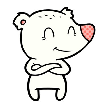 Kutup Ayısı Çizgi Filminin Vektör İllüstrasyonu