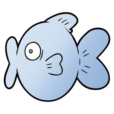 Çizgi film balıklarının vektör çizimi