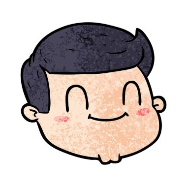 vektör çizim karikatür erkek yüz