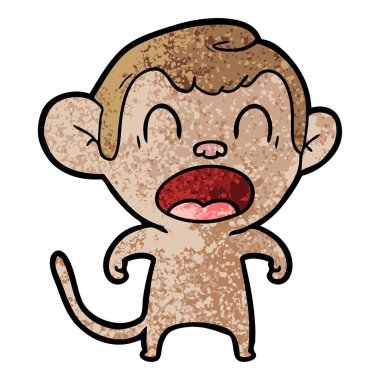 Çizgi film maymununun vektör çizimi