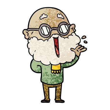 Sakallı neşeli adam çizgi film