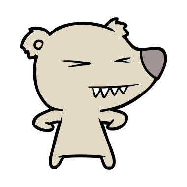 ayı çizgi film karakteri vektör çizim 