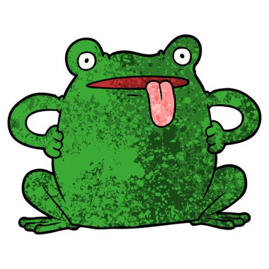 vektör çizim karikatür kurbağa