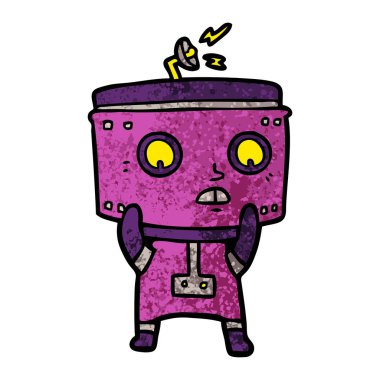 Çizgi film robotunun vektör çizimi