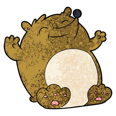 Çizgi film ayısının vektör çizimi