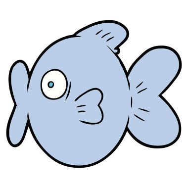 Çizgi film balıklarının vektör çizimi