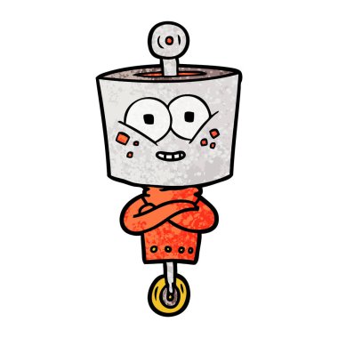 Çizgi film robotunun vektör çizimi