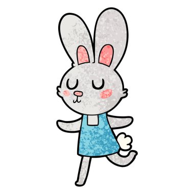 Çizgi film tavşanının vektör çizimi