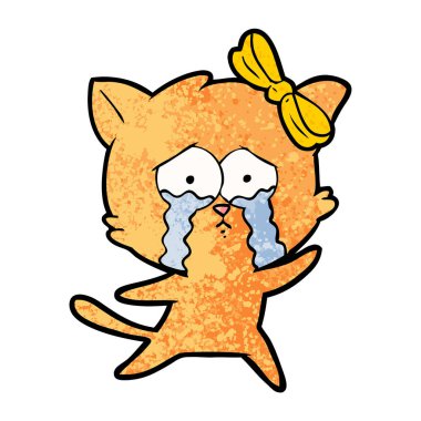 Çizgi film kedisinin vektör çizimi