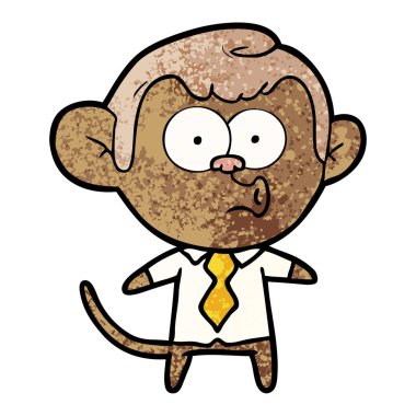 Çizgi film maymununun vektör çizimi