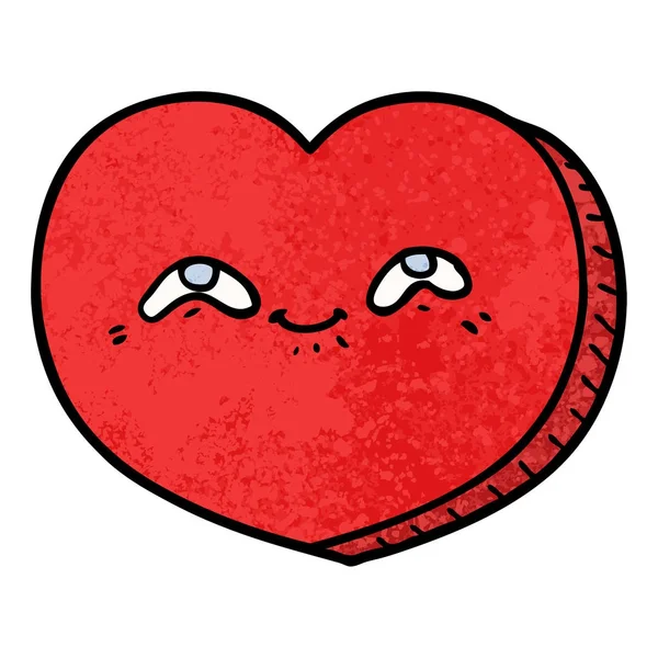 Ilustração Vetorial Coração Amor Dos Desenhos Animados — Vetor de Stock