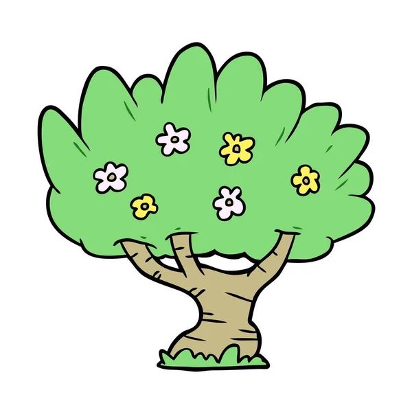 Ilustración Vectorial Árbol Dibujos Animados — Vector de stock