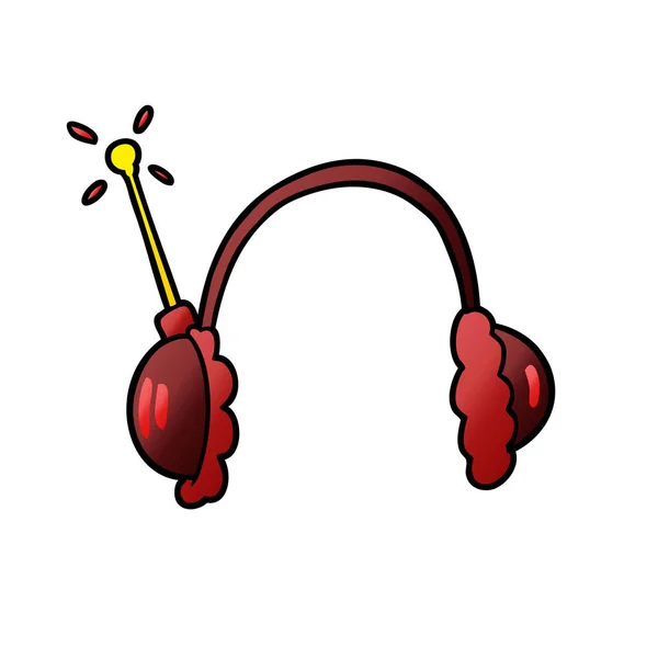 Ilustración Vectorial Auriculares Dibujos Animados — Archivo Imágenes Vectoriales