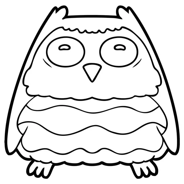 Vektorillustration Cartoon Owl — Stock vektor