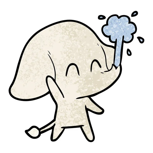 귀여운 코끼리 내뿜는 — 스톡 벡터