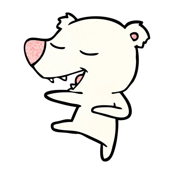 Εικονογράφηση Διάνυσμα Της Πολικής Αρκούδας Γελοιογραφία — Διανυσματικό Αρχείο