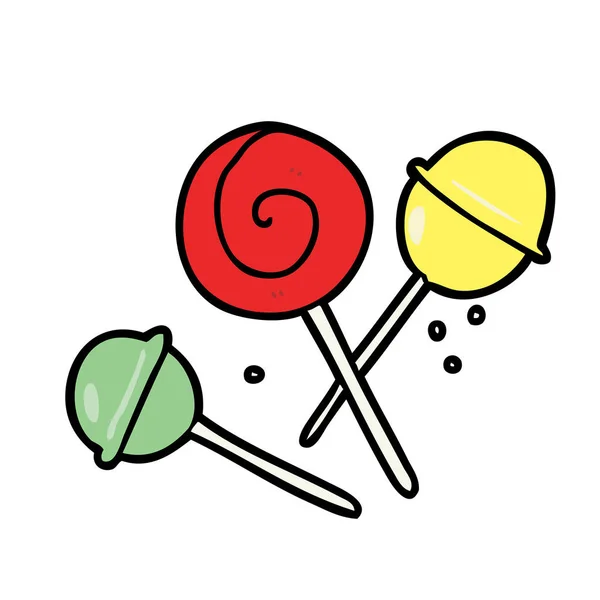 Vektorillustration Tecknad Traditionell Lollipop — Stock vektor