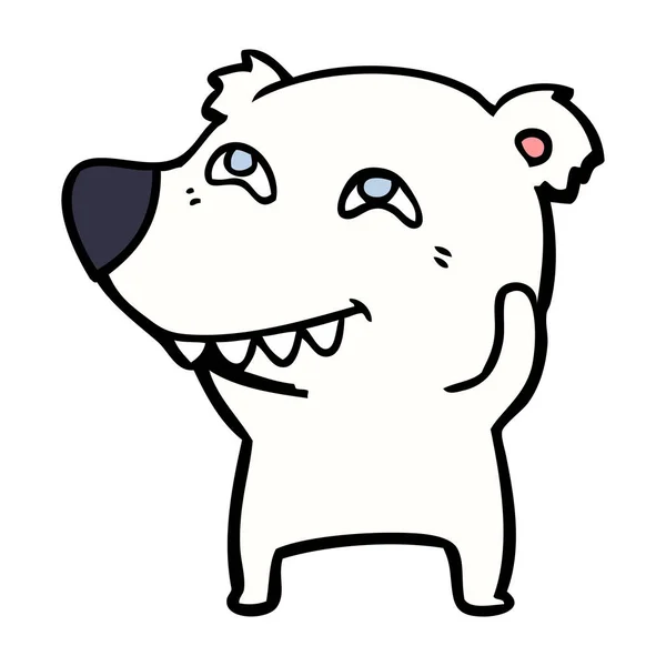 Vector Illustration Polar Bear Cartoon — 스톡 벡터