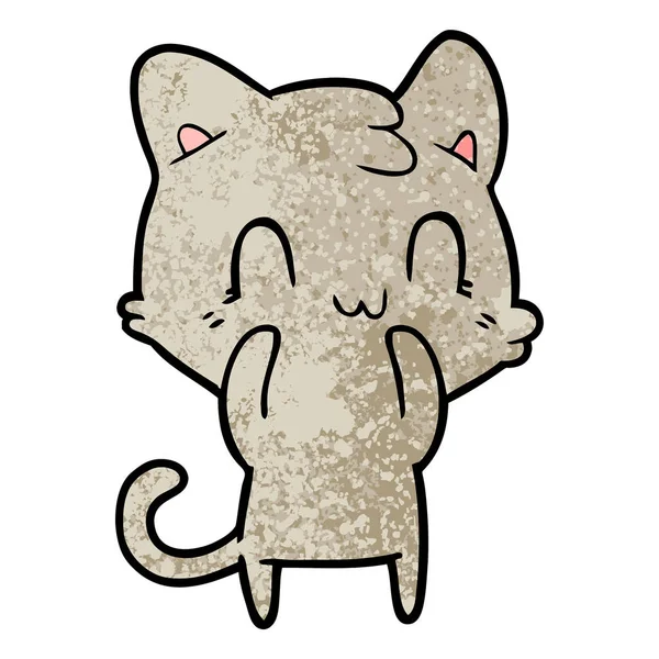 Vektorillustration Cartoon Happy Cat — Stock vektor