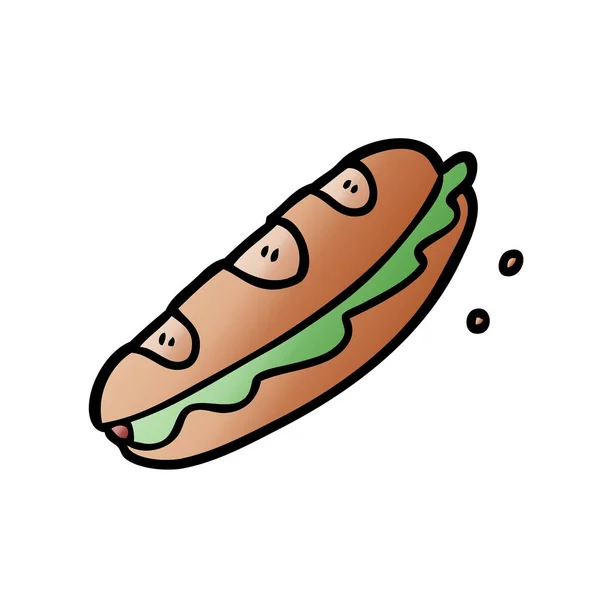 Illustrazione Vettoriale Cartoni Animati Sandwich — Vettoriale Stock